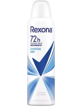 DESODORANTE REXONA AEROSSOL 150ML FEMININO COTTON DRY