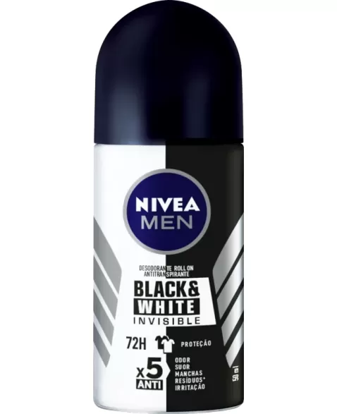 DES ROLL-ON NIVEA MASC INVISIBLE BLACK & WHITE 50ML