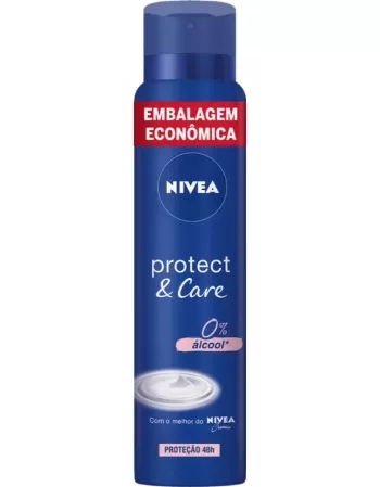 DESODORANTE NIVEA AEROSSOL 200ML FEMININO PROTECT & CARE