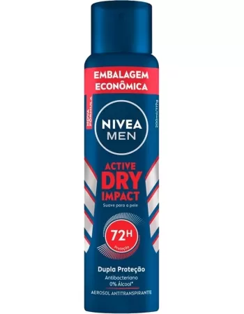 DESODORANTE NIVEA AEROSSOL 200ML MEN DRY IMPACT