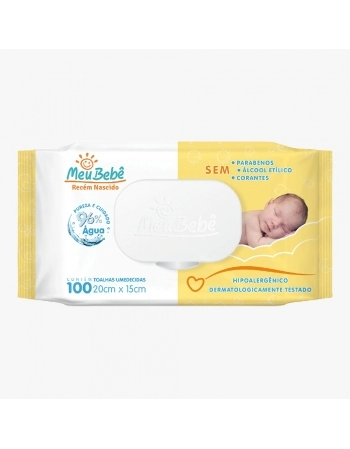 TOALHA UMEDECIDAS MEU BEBÊ RN C/100