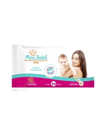 TOALHA UMEDECIDA MEU BEBÊ ULTRA 50 FOLHAS