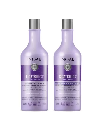 INOAR KIT SH + COND CICATRIFIOS LOIRO PERFEITO 800ML