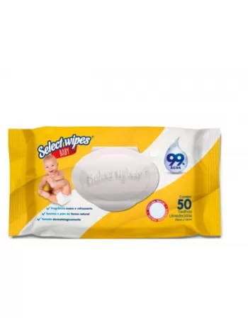 HIGIECARE SELECT WIPES TOALHA UMED PREMIUM BABY DE 50 UND C/TAMPA