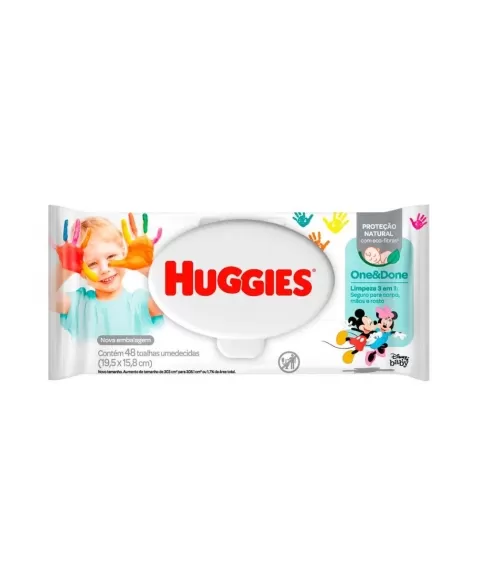 LENÇO UMEDECIDO HUGGIES 048UN ONE&DONE