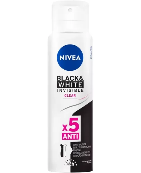 DES AERO NIVEA INVISIBLE BLACK & WHITE CLEAR 150ML