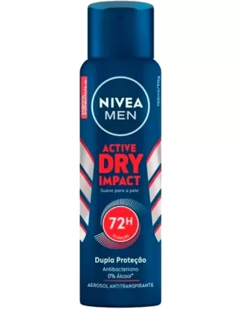 DESODORANTE NIVEA AEROSSOL 150ML MEN DRY IMPACT