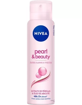 DESODORANTE NIVEA AEROSSOL 150ML FEMININO PEARL & BEAUTY