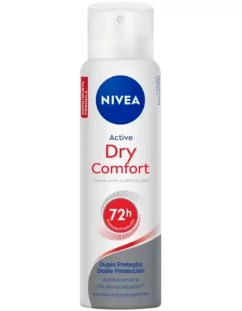 DESODORANTE NIVEA AEROSSOL 150ML FEMININO DRY COMFORT