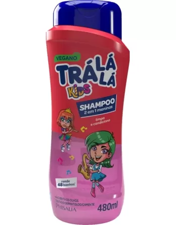 SHAMPOO TRÁ LÁ LÁ 480ML KIDS 2EM1 MENINAS