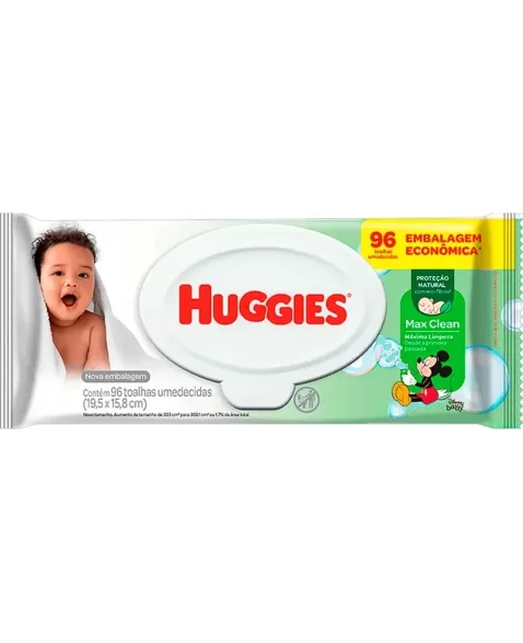 LENÇO UMEDECIDO HUGGIES 096UN CLASSIC MAX CLEAN