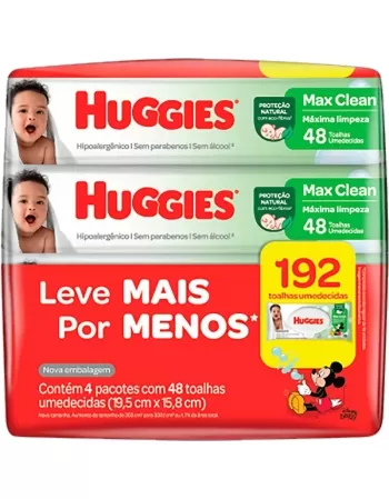 LENÇO UMEDECIDO HUGGIES 048UN CLASSIC MAX CLEAN L4P3