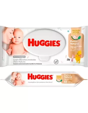 LENÇO UMEDECIDO HUGGIES 048UN PURO NATURAL